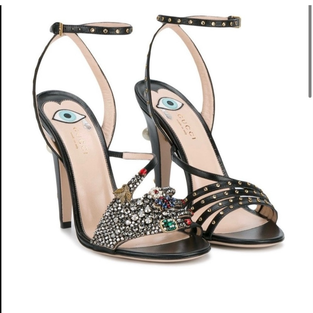 Gucci wangy sandal heels embellished crystal size 10.5
